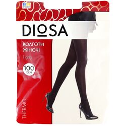 Колготи жіночі мікрофібра Diosa Thermo чорні 100 den в асортименті