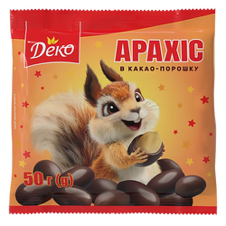 Драже в какао-порошку Деко Арахіс 50 г