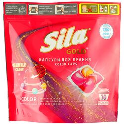 Капсули для прання Sila Gold Color, дой-пак 19 г х 10 шт/уп.