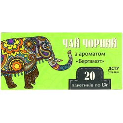 Чай чорний байховий з ароматом Бергамоту 1,3 г х 20 шт/пач