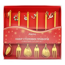 Набір приборів столових Almo Різдвяний 6 шт