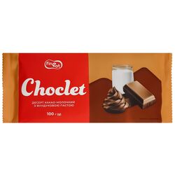 Десерт какао-молочний Fine Eat Choclet з фундуковою пастою 100 г