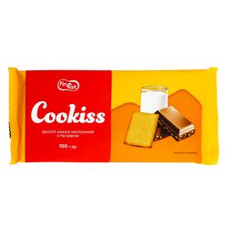 Десерт какао-молочний Fine Eat Cookiss з печивом 100 г