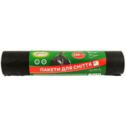 Пакети для сміття Optimal чорні 240 л 5 шт/рул.