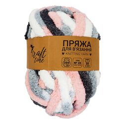 Пряжа для в'язання плюшева Craft time 250 г, 30 м тон №23