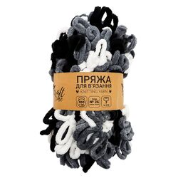 Пряжа для в'язання плюшева Craft time 100 г, 7 м тон №26