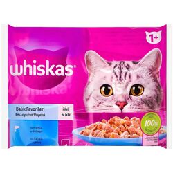 Набір корму для котів WHISKAS з тунцем, лососем 85 г х 4 шт/уп.
