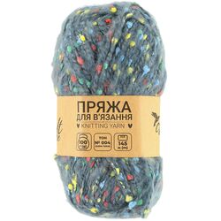 Пряжа для в'язання з декором Craft time 100 г, 145 м тон №004