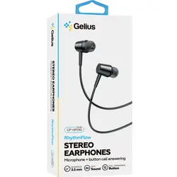 Навушники вакуумні дротові з гарнітурою Gelius RhythmFlow GP-HP010 чорні