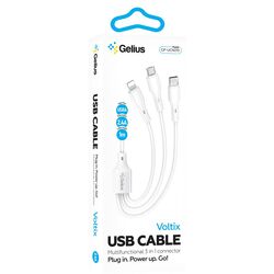 Кабель USB 3в1 Gelius Voltix GP-UCN015 білий