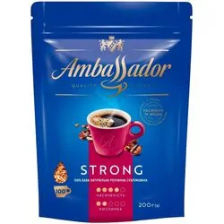 Кава розчинна сублімована Ambassador Strong 200 г