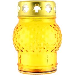 Лампадка скляна рельєфна OREOLA велика мікс