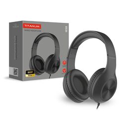 Навушники накладні дротові гарнітурні TITANUM H830A чорні