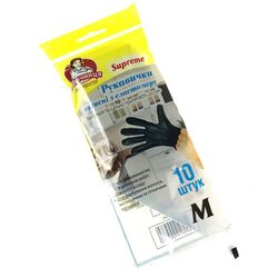 Рукавички ТПЕ Помічниця Supreme чорні M 10 штук в упаковці