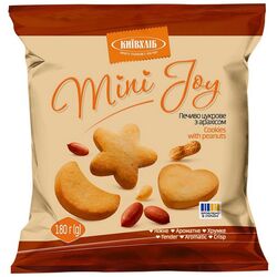 Печиво цукрове Mini Joy з арахісом 180 г
