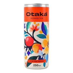 Напій безалкогольний слабогазований Otaka Комбуча Стиглий персик ж/б 250 мл