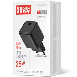 Адаптер зарядний мережевий ColorWay CHS054PD Type-C 30 Вт білий