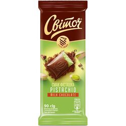 Шоколад молочний СВІТОЧ з начинкою зі смаком фісташки 90 г