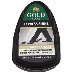 Губка для шкіряного взуття GOLD CARE Преміум чорна