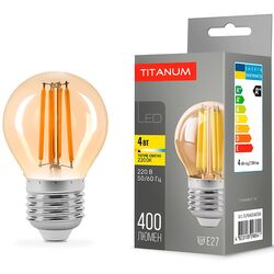 Лампа LED TITANUM Filament G45 4Вт E27 2200K 220В