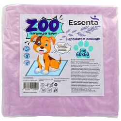 Пелюшки для тварин Essenta ZOO аромат лаванди 60х60 см, 5 шт/уп.