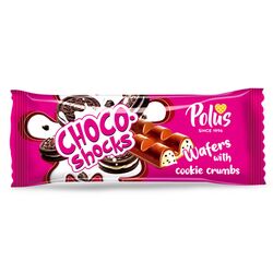 Вафлі глазуровані POLUS Choco-Shocks з крихтою печива 45 г