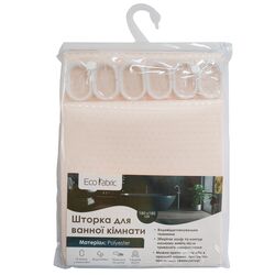 Шторка для ванної кімнати з кільцями Eco Fabric 180х180 см