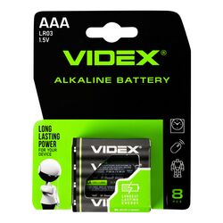 Набір батарейок алкалайн VIDEX LR03 AAA 8шт/уп