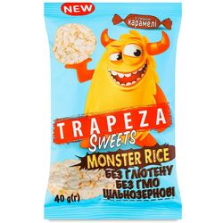 Галети-міні рисові TRAPEZA зі смаком карамелі 40 г