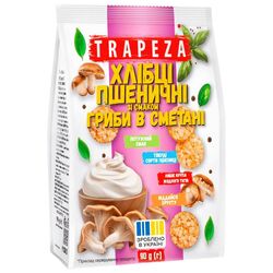Хлібці-міні пшеничні TRAPEZA Гриби в сметані 90 г