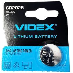 Батарейка Videx плоска CR2025