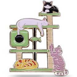 Значок на рюкзак металевий Craft time Котики