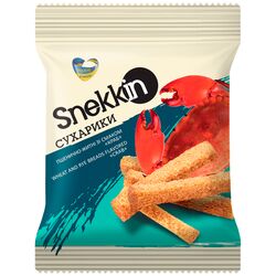 Сухарики пшенично-житні Snekkin зі смаком краба 70 г
