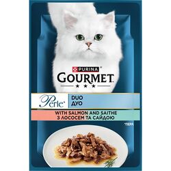 Корм для котів Gourmet Perle Лосось та сайда пауч 85 г