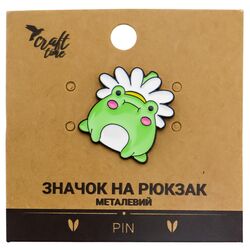 Значок на рюкзак металевий Craft time Жабеня