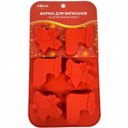 Форма для випікання силіконова Almo Різдвяна 6 шт/лист