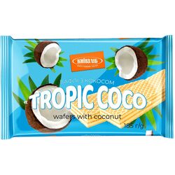 Вафлі КИЇВХЛІБ TROPIC COCO з кокосовою начинкою 185 г