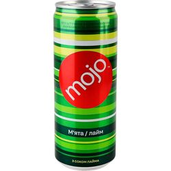 Напій соковмісткий безалкогольний сильногазований Mojo М'ята-лайм ж/б 250 мл