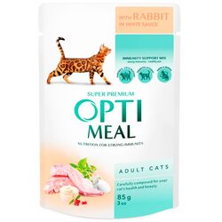 Корм для котів Optimeal Кролик в білому соусі пауч 85 г
