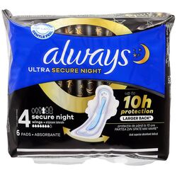 Прокладки гігієнічні ALWAYS Ultra Secure Night 6 шт/уп