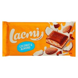 Шоколад молочний ROSHEN Lacmi з мигдалем, кокосом 84 г