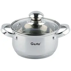 Каструля зі скляною кришкою GUSTO Nuovo Matte d=18 см 2,4 л