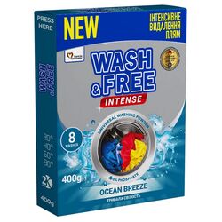 Порошок для прання універсальний WASH&FREE Intense Океанський бриз 400 г