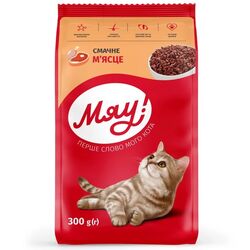 Корм для котів Мяу з м'ясом 300 г