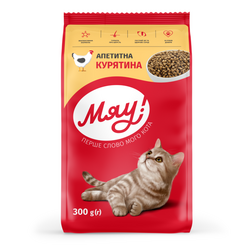 Корм для котів Мяу з куркою 300 г