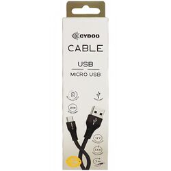 Кабель USB-microUSB Сyboo чорний/білий