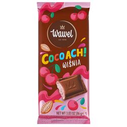Шоколад молочний WAWEL з молочно-вишневою начинкою 86 г