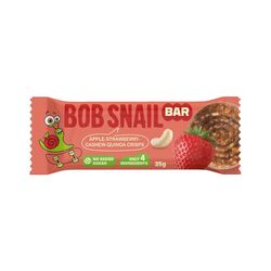 Батончик фруктовий BOB SNAIL Яблуко-Полуниця-Кеш’ю-Кріспи Кіноа 35 г