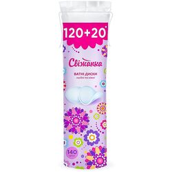 Диски ватні Свіжанка 120+20 шт