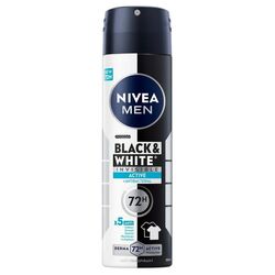 Антиперспірант чоловічий NIVEA DEO Fresh Невидимий Чорне та біле 150 мл